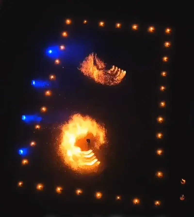 Géométrie de feu vue du ciel